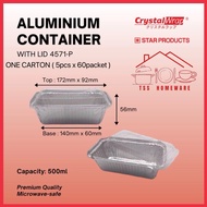 Aluminium Container With  Lid 4571-P 5Set / Packing / Foil Tray