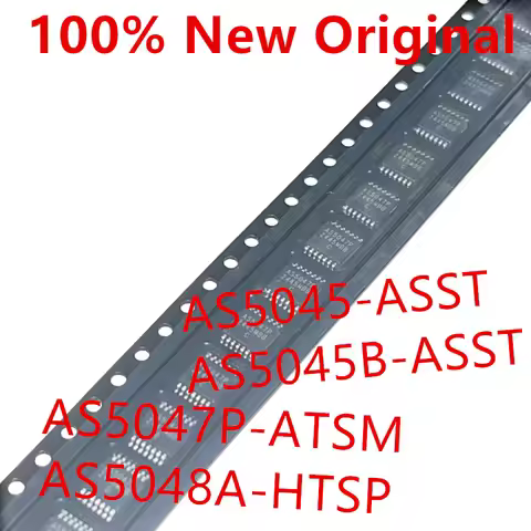 5piece AS5047P-ATSM 、AS5048A-HTSP 、AS5045-ASST 、AS5045B-ASST New magnetic rotary encoder chip AS5047