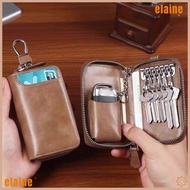 ELAINE Key Storage Pouch, Multi-Function Large Capacity Key Holder,  Leather Car Key Storage Women M