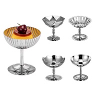 304 Stainless Steel Dessert Cup Retro Ice Cream Cup INS Style Ice Cream Goblet Bar Pudding Fruit Sal