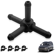 Engine Coolant Hose Connector for Volkswagen Beetle Jetta 1K0122157B、1K0122291C、058121132C、8D0819373