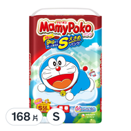MamyPoko 滿意寶寶 日本境內版 哆啦A夢輕巧褲/尿布  S  168片
