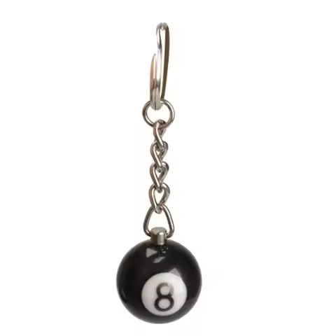 94PB Fashion Creative Billiard Pool Keychain Table Ball for Key Ring Lucky Black No.8 for Key Chain 
