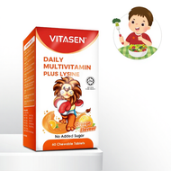VITASEN Daily Multivitamin Plus Lysine Chewable Tablet (Orange) - For Kids Growth & Appetite