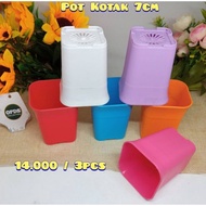 7cm Square Pot 7cm Color Square Pot Colored Plastic Vase
