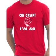 2025 gift for friends waffle shirt Oh Crap 60th Birthday Present Funny Mens Gift T-Shirt 1 Cotton o-