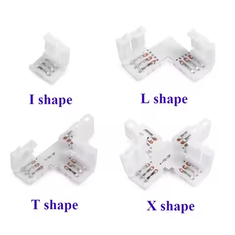 5-50pcs LED Strip I / L / T / X Shape Connector 2PIN 3PIN 4PIN 5PIN Free Soldering Connector for 505