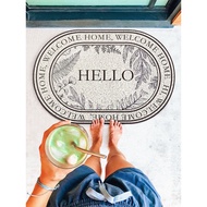 Nordic Trendy Oval Door Entrance Silk Ring Floor Mat Entrance Foyer Anti-slip Rubbing Soil Door Mat 