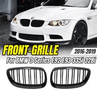 For BMW E92 E93 M3 325xi 320i 325i 325i 328i 330i 335i 2006-2009 2Pcs Car Style Black Front Kidney D