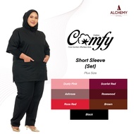 Plus Size Women Scrub Suit Comfy Cotton - Set (Shirt+Pants)