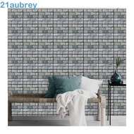 AUBREY1 Self Adhesive Tiles, PVC 3D Kitchen Wall Sticker, Retro Stone Grain Imitation Brick Peel and Stick Oil Proof Cobblestone ​Imitation Brick Bathroom