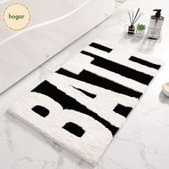 BATH Bath Mat 80cm x 50cm - Black &amp; White (Anti-slip &amp; absorbent)