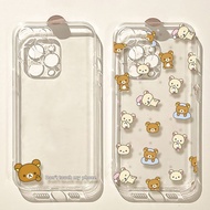 Rilakkuma Suitable for Samsung S25U S24+S23FE S22 A56 A55 A35 A54 A42 A36 A34 Phone Case Transparent
