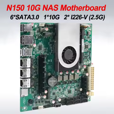 SZBOX 1264L-NAS Intel Twin Lake N150 NAS Motherboard 1*SO-DIMM DDR5 4800MHz 2*Intel I226-V (2.5G) 1*