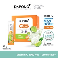 Dr.PONG Vitamin C 1000mg วิตามินซีผงชงดื่ม 1000มก เสริมสร้างภูมิคุ้มกัน ดูดซึมดี 2 รสชาติ