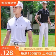 Korean Titleist FootJoy J.LINDEBERG ❇✑ เสื้อผ้ากอล์ฟผู้ชาย Ball ชุดเสื้อยืดแขนสั้นเสื้อโปโลชุดกีฬาปรับแต่งโลโก้เกม JERSEY