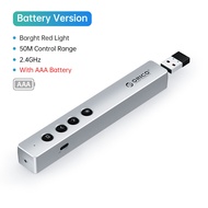 ORICO Wireless Presentation 2.4GHz รีโมท Clicker PPT Power Point Clicker ปากกาสีแดงสำหรับเมาส์ Mac W