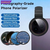 LOVETOUCH 49mm/52mm CPL Polarizing Filter for Mobile Phone Photography Clip-On Polarizer Eliminates 