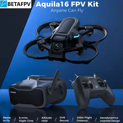 BETAFPV Aquila16 FPV Kit LiteRadio 2 SE Radio Transmitter 8Mins 1102 18000KV Brushless Quadcopter VR