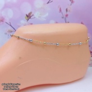 Best_fashion96 anklet 24k gold plated cucumber seed titaniumWanita
