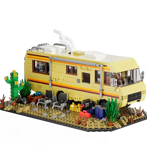Technical Breaking Bad RV Adventure Camper Bus Car Model Building Blocks Fit Car Vehicle Assemble Br