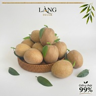 Premium sapodilla sapoche fake fruit - 99% realistic model to decorate kitchens, VIP juice smoothies
