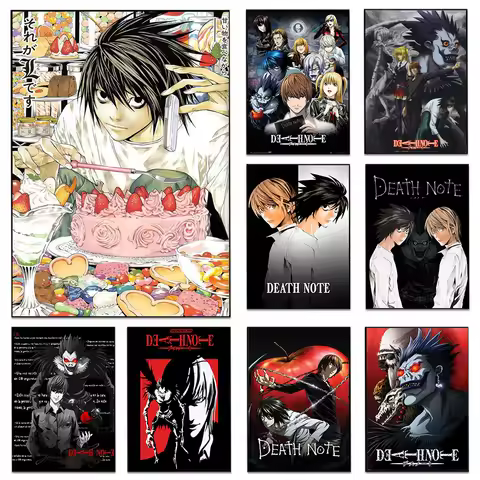 Japaese Anime DEATH NOTE Poster For Living Room Bedroom Home Decor Yagami Raito Canvas Painting Clas