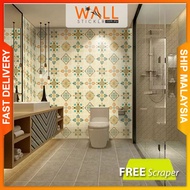(Tiles) European Style Moroccan Green Background Kitchen Tiles Furniture Refurbished Waterproof Alum