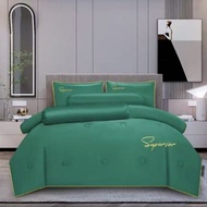 ชุดเครื่องนอนซาตินสีพื้น ขนาด 6 ฟุต นวมใหญ่ 7x8 ฟุต พรีเมียม คุณภาพสูง