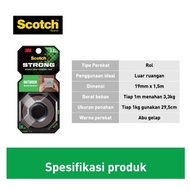 3M 411-S19 Scotch Double Sided-Mounting Tape, Holds up to 3.3kg, 1 pc, 19mmx1.5m, For outdoor use