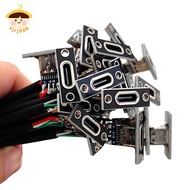 〔8C05〕 USB Ja 3.1 Type-C 4 P Welding Wire 3A Female DIY Connector Straight For Mobile Phone Charging