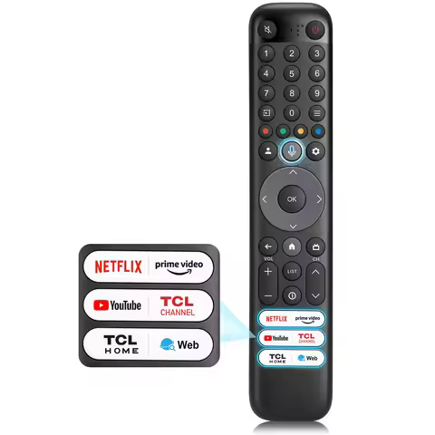 RC833 Voice Remote Control, for TCL Google TV Remote Control, Compatible with TCL 4k QLED/UHD/QD-Min