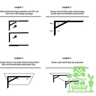 MEJA BELAJAR MINIMALIS / MEJA LIPAT DINDING / MEJA DINDING / MEJA