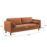 (JIJI SG) EMILIA 3 Seater Sofa (On-site-Assemby) / Sofa / Living Room / Home Furniture / SG