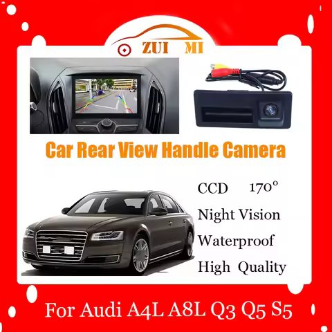Car Reverse Rear View Camera For Audi A4L A8L Q3 Q5 S5 2013~2017 Waterproof CCD Full HD Night Vision