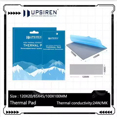 Upsiren 24W/mk 0.75/1.25/1.75mm GPU CPU Heatsink Cooling Conductive Silicone Pad High Quality Origin