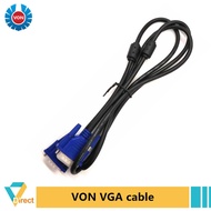 VON Ventus 1.5m VGA 15-pin male to male cable - 15 pin for Acer Asus Dell HP Lenovo Toshiba desktop Laptop PC 3C + 4
