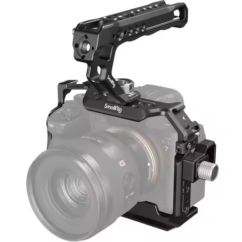 SmallRig 3667C 3668C 3669 Camera Cage Handle Grip 1/4" Expansion Holes Cold Shoe for Sony A7V/A7RV A