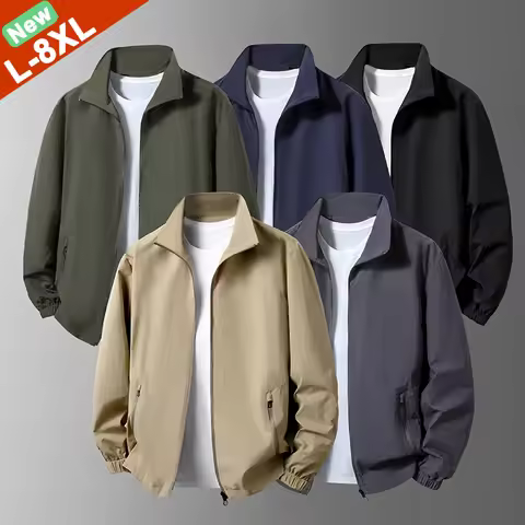 5XL 6XL 7XL 8XL Jacket Men Autumn Coats Male Clothing Jacket Wearing Men Jacket Casual Outwear Water