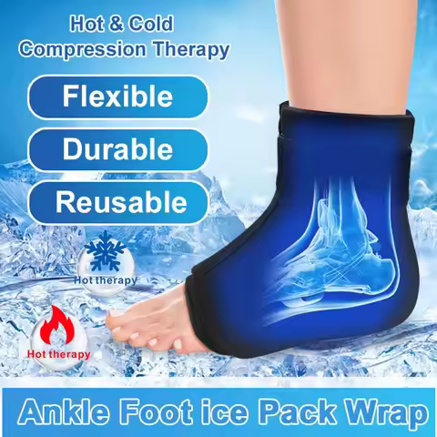 Reusable Hot Cold Therapy Ankle Foot Ice Pack Wrap Solid Gel Ankle Pain Relief Arthritis Foot Ice Pa