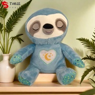 TOBIE Sloth Soothes Plush Toy, Heart Simulation Sloth Breathing Toy, Soft Stuffed Funny Rhythmic Sou