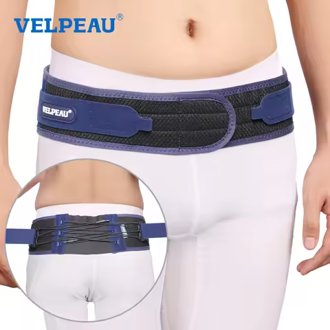 VELPEAU Sacroiliac Si Joint Hip Belt for Men Women, Adjustable Pelvis Support Belt for Sciatica, Low