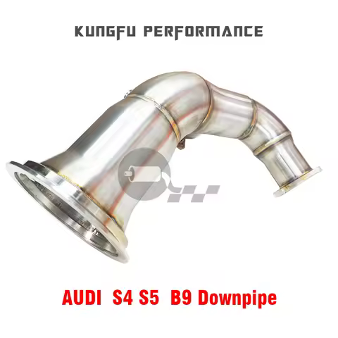 KUNGFU PERFORMANCE SS304 3.0T Catless Downpipe for 2018-2024 EA839 B9 B9.5 Audi S4/S5