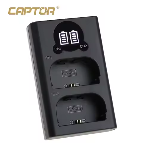 FB LP-E6 LP-E6NH Dual USB LED Battery Charger for Canon EOS R5 R6 R7 R5C R6II 90D 80D 70D 60D 5D4 5D
