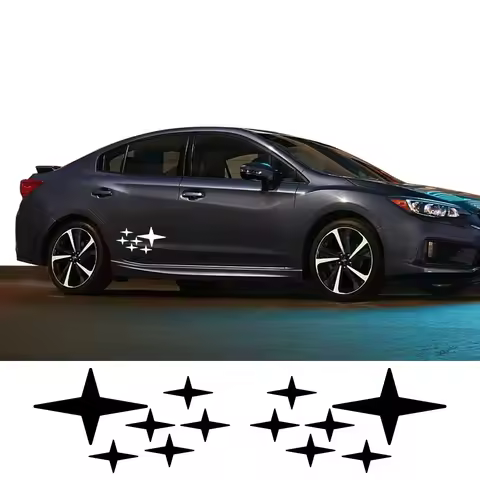 Car Body Side Skirt Stripes Stickers Car Decor Decals Accessories For Subaru Impreza WRX STI GDB GVB