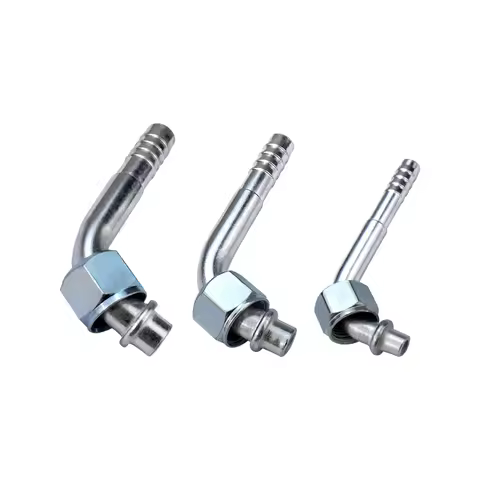 #6 #8 #10 Barb Fitting Aluminium 90 Degree Elbow O-Ring Female Thread 5/8"-18 3/4"-16 7/8"-14 for A/