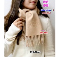 日本代購 意大利製 Vivienne Westwood  Wool Scarf Made in Italy 朝日屋 Footstep