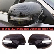 Carbon Fiber Rearview Side Mirror Cap Cover Trim For Mitsubishi ASX 2016-2024