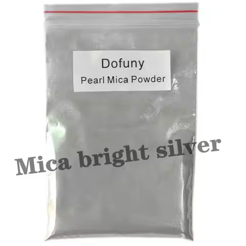 Bright Silver Mica Pearlescent Powder Pigment Handmade Nail Glitter Pearl Powder Epoxy Resin Paint D