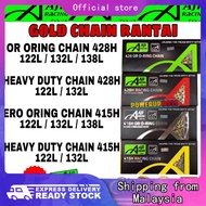 AJI RACING CHAIN RAN MOTOR HEAVY DUTY GOLD ERO OR O RING 415 415H 428 428H X 122L 132L RKM SSS GT SP